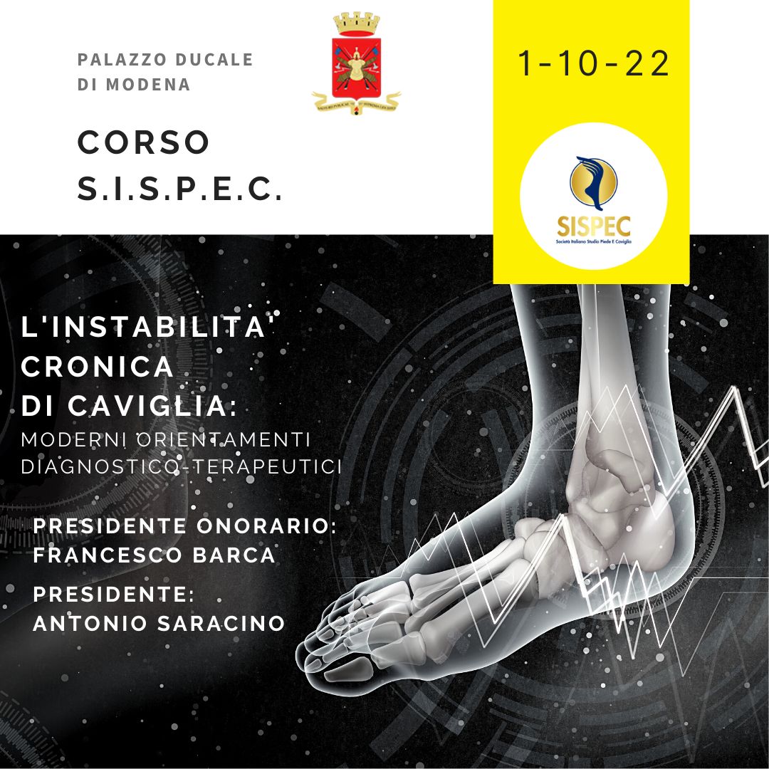 CORSO SISPEC - L' INSTABILITA' CRONICA DI CAVIGLIA: MODERNI ORIENTAMENTI DIAGNOSTICO - TERAPEUTICI